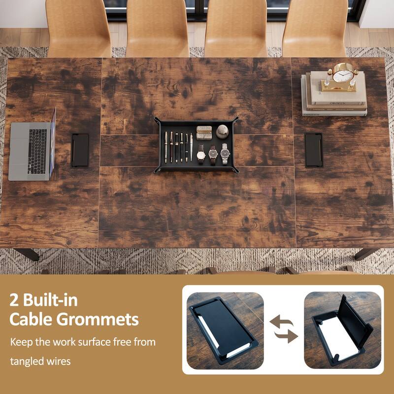 2 Built-in Cable Grommets  
Keep the work surface free from tangled wires