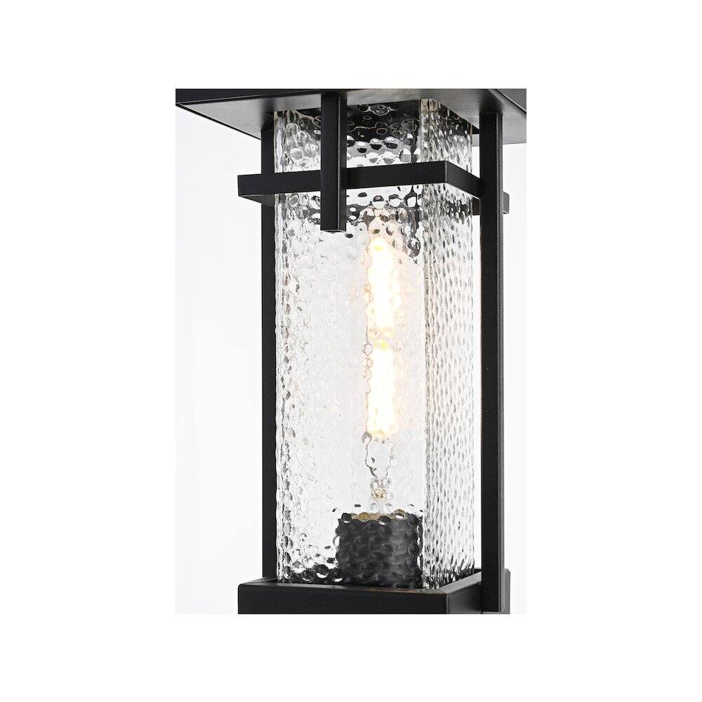 Alt View 3. Elegant Lighting - Cambria 7 inch Outdoor Pendant in Black - Black.