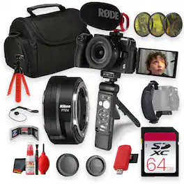 Nikon - Z30 Creator's Kit for Content Creators | Mirrorless Vlogging Camera Kit for YouTube Travel Video Streaming and Dai - Advanced Bundle