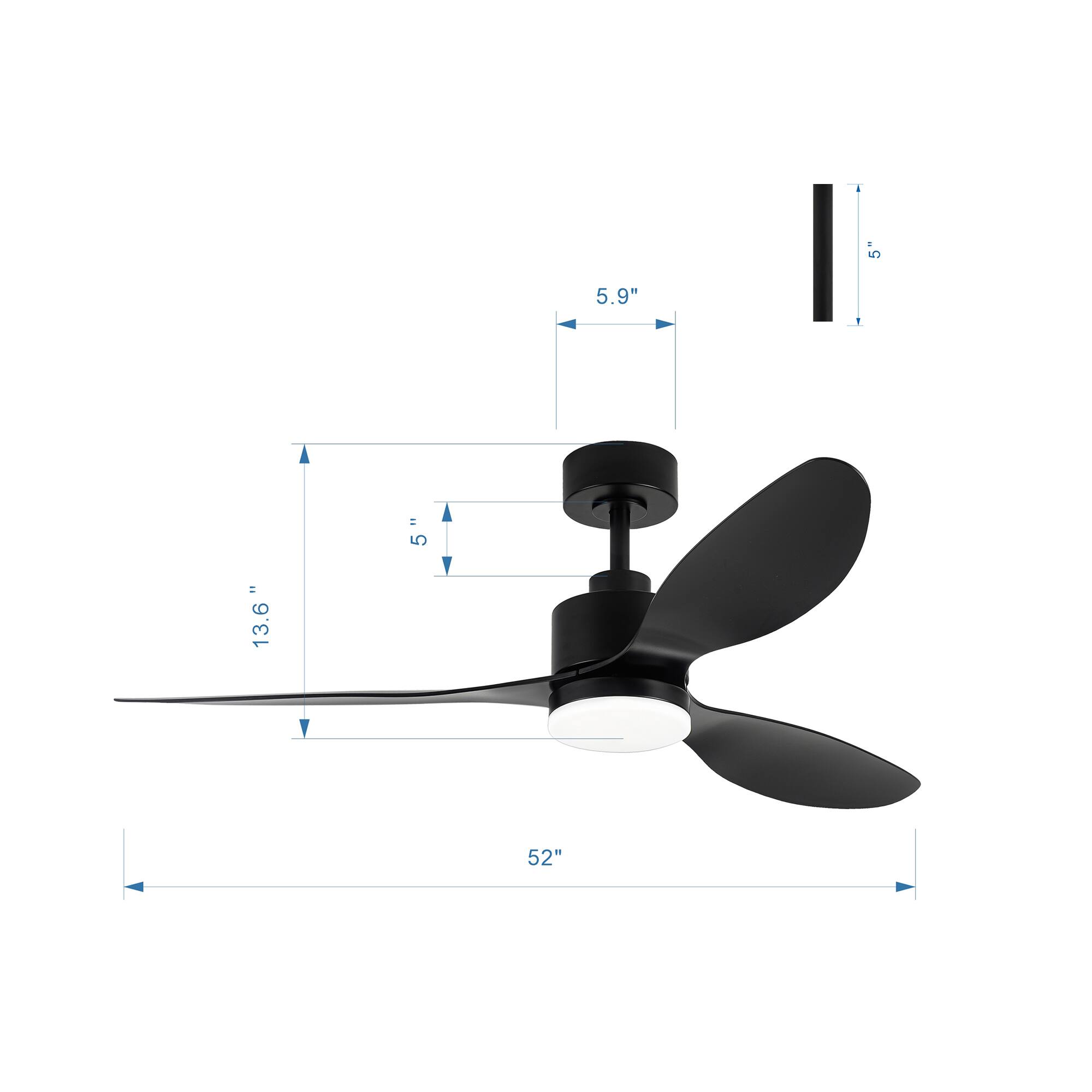 5.9"  
13.6"  
52"  
5"