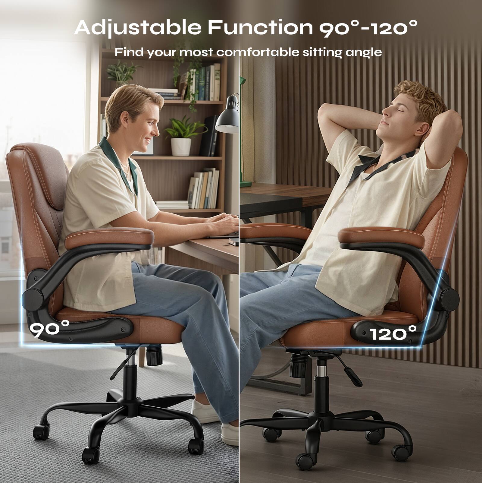 Adjustable Function 90°-120°  
Find your most comfortable sitting angle
