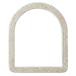 Elegant Decor - Arch Cornhusk Mirror 36x42 - Linen White