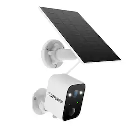 Defender - Solar Powered 4K AI Everwatch Wireless Security Camera with 3W Solar Panel, AI Detection - White