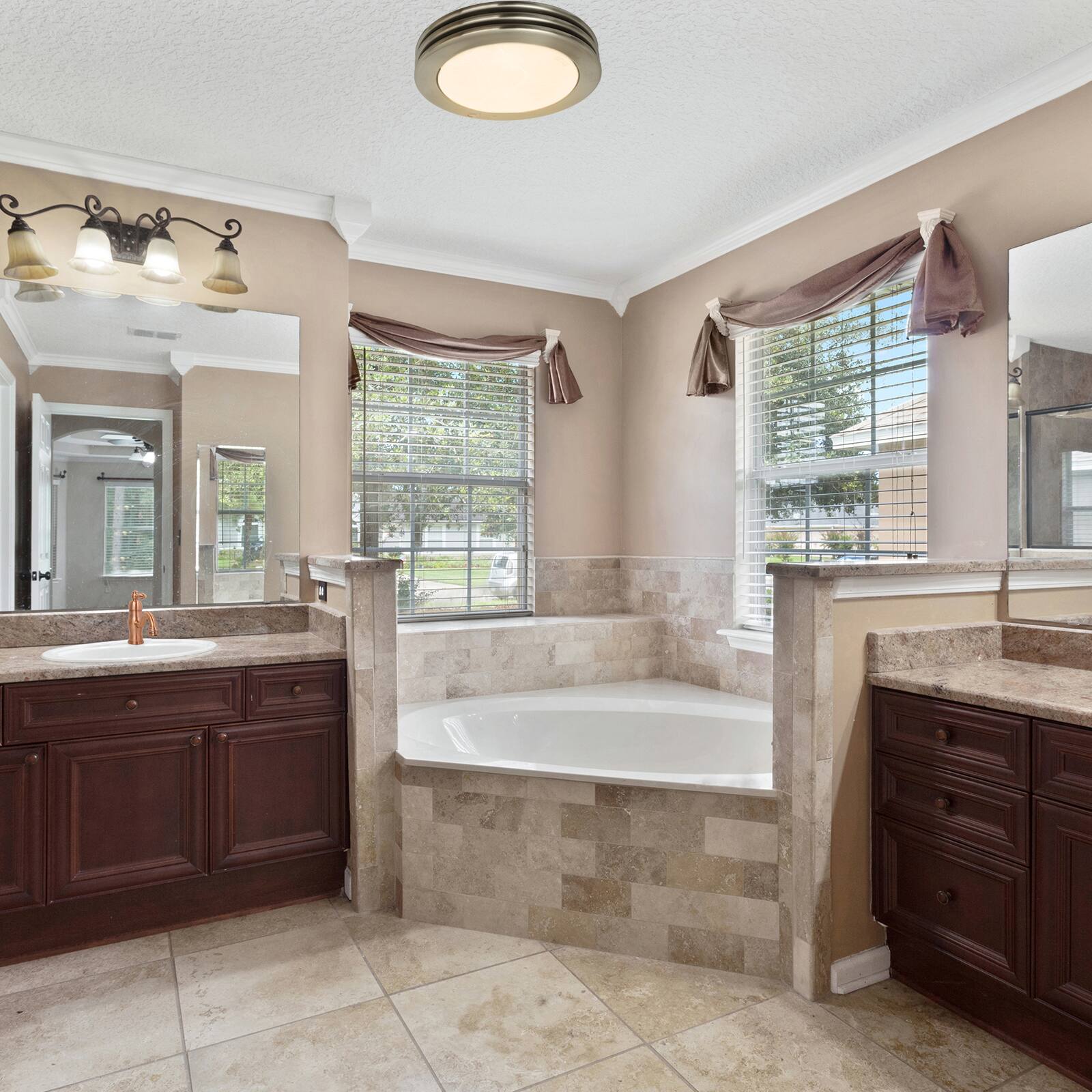 Alt View 5. Akicon - Decorative Brushed Nickel 80 CFM Ceiling Bathroom Exhaust Fan with LED Light - Brushed Nickel.
