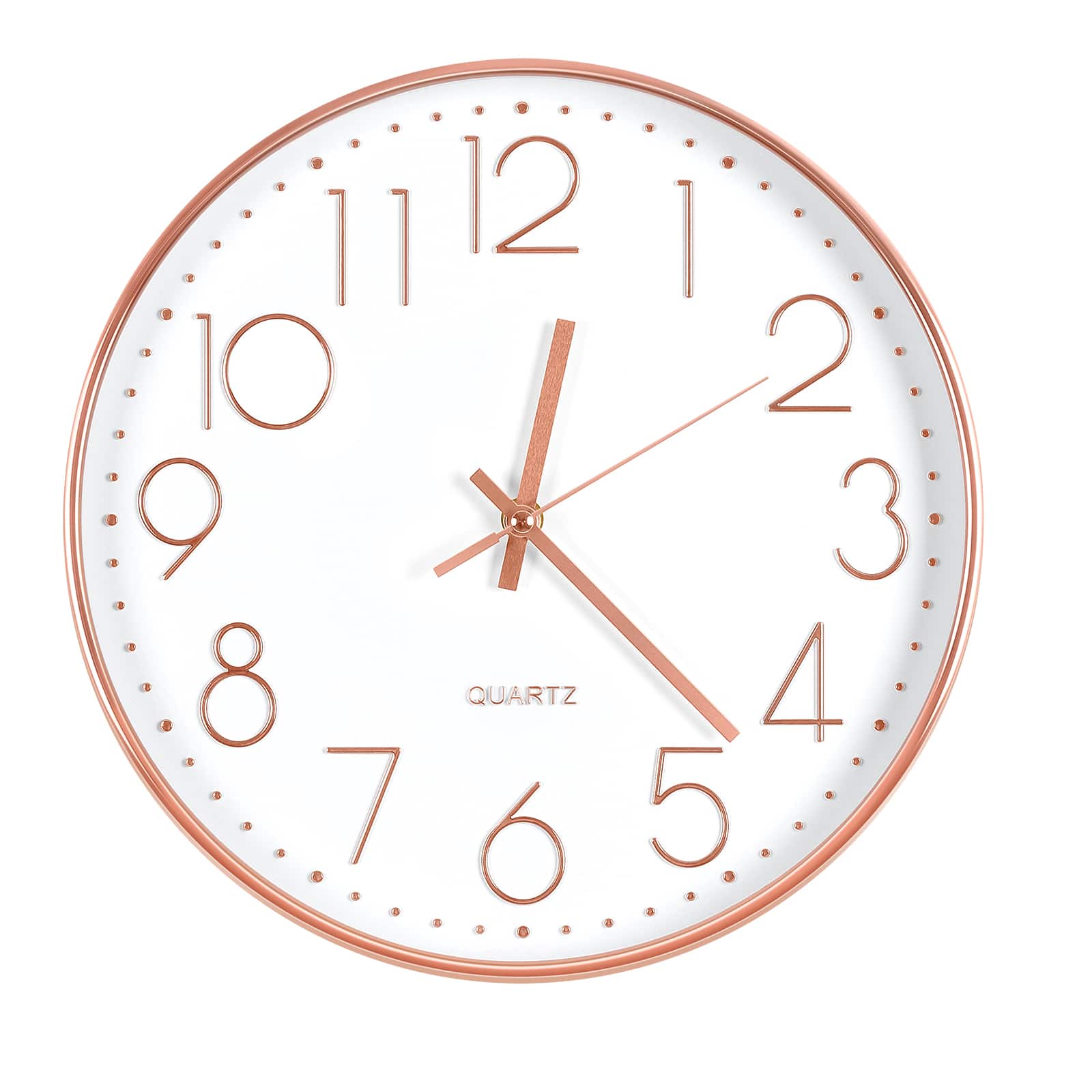 Oumilen - 12" Modern Wall Clock - Rosegold