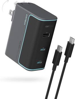 CUKTECH - 10 100W USB-C Wall Charger, 3-Port Fast Charging Block for Laptop, iPhone, Samsung, Pixel, iPad