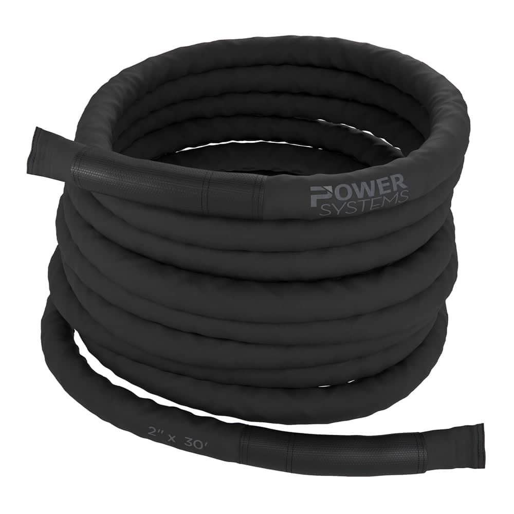 Power Systems - Covered Battle Rope - 2'' x 50' Heavy Exercise Training Rope with Sleeve - Black price history on PriceWatchPro