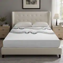 Anysun - 12" King Mattress - Ultra-Breathable & Sterilizing, High Rebound, Eco-Conscious Material,for Modern Bedrooms - White