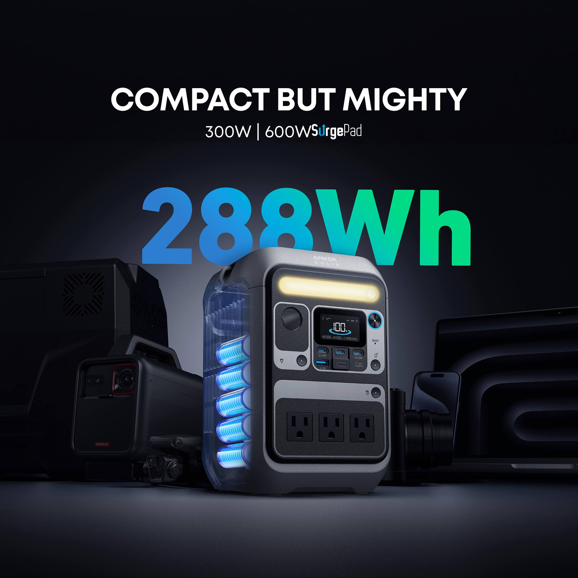 COMPACT BUT MIGHTY  
300W | 600W SurgePad  
288Wh