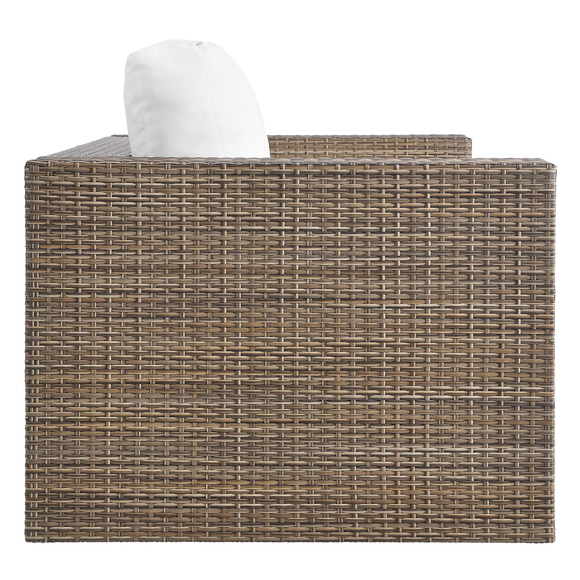 Alt View 3. Modway - Convene 4-Piece Outdoor Patio Furniture Set - Cappuccino White.