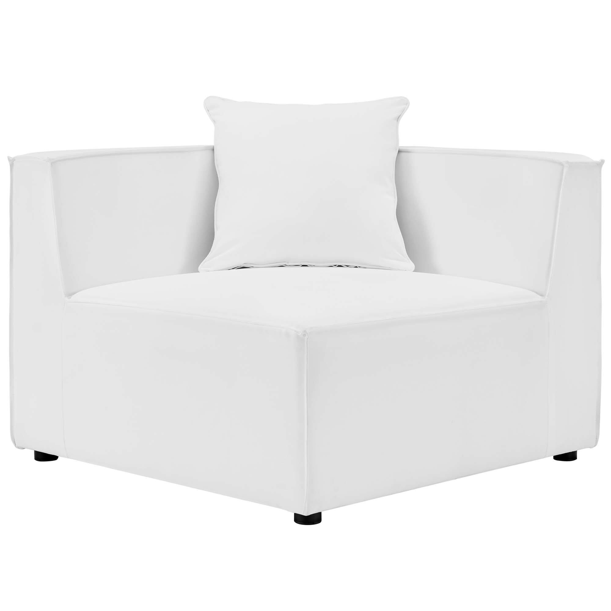 Back. Modway - Saybrook 5-Piece Outdoor Patio Upholstered Sectional Sofa by Modway - White.