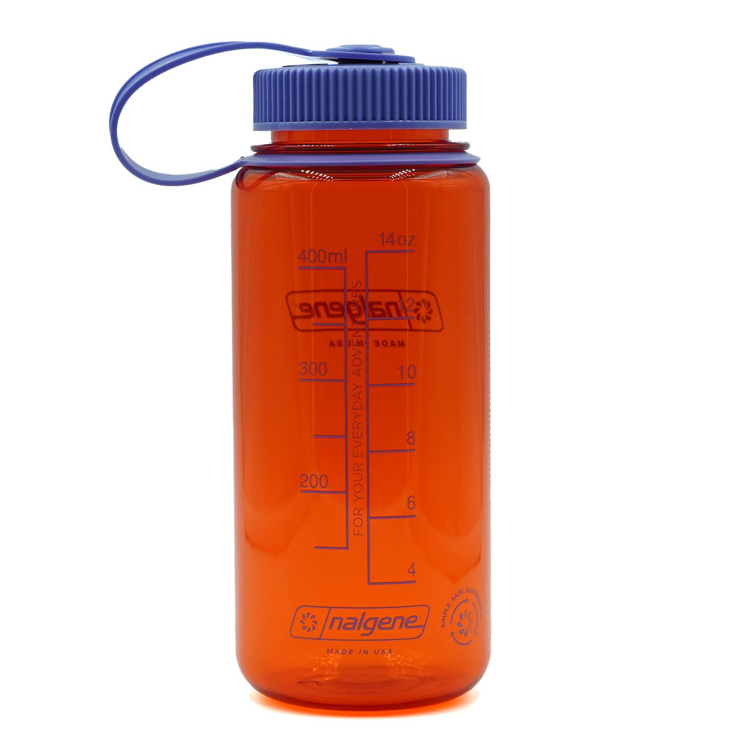 14oz 400ml  
nalgene  
MADE IN USA  
300 EVERYDAY  
FOR YOUR 200  
8 6 4 2 0  
nalgene