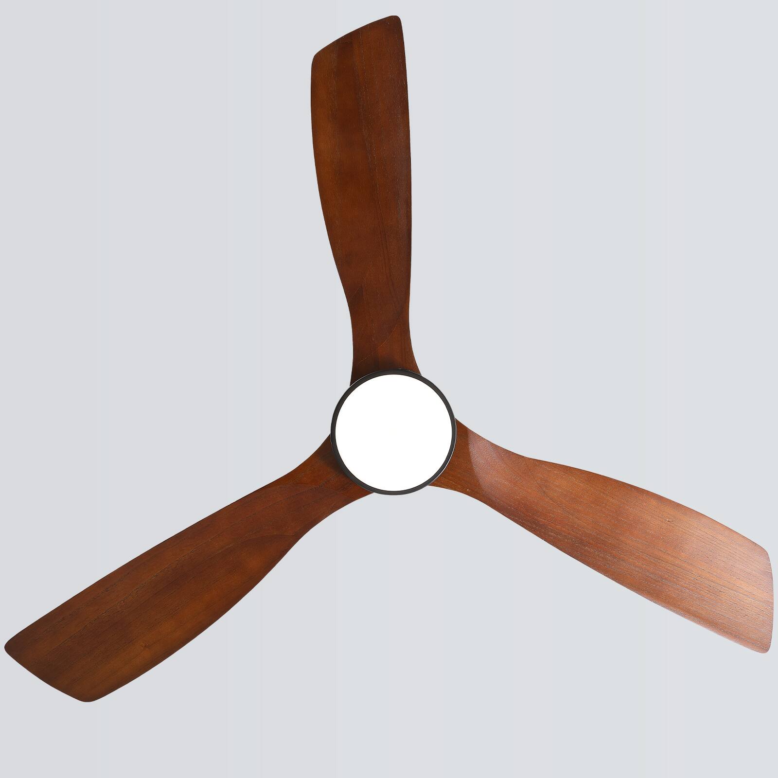 Back. Sofucor - Sofucor 52'' Indoor Outdoor Ceiling Fan Light Kits with Remote 3 Wood Blades High CFM Quiet DC Motor Modern Ceiling Fan - Black Walnut Wood.