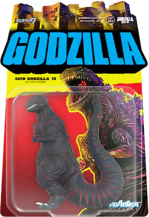 WARNING: CHOKING HAZARD AGES SUPER ADULT COLLECTIBLE - NOT A TOY 14+ GODZILLA GODZILLA SHIN GODZILLA '16 ACTION FIGURE TM RAction FIGURES