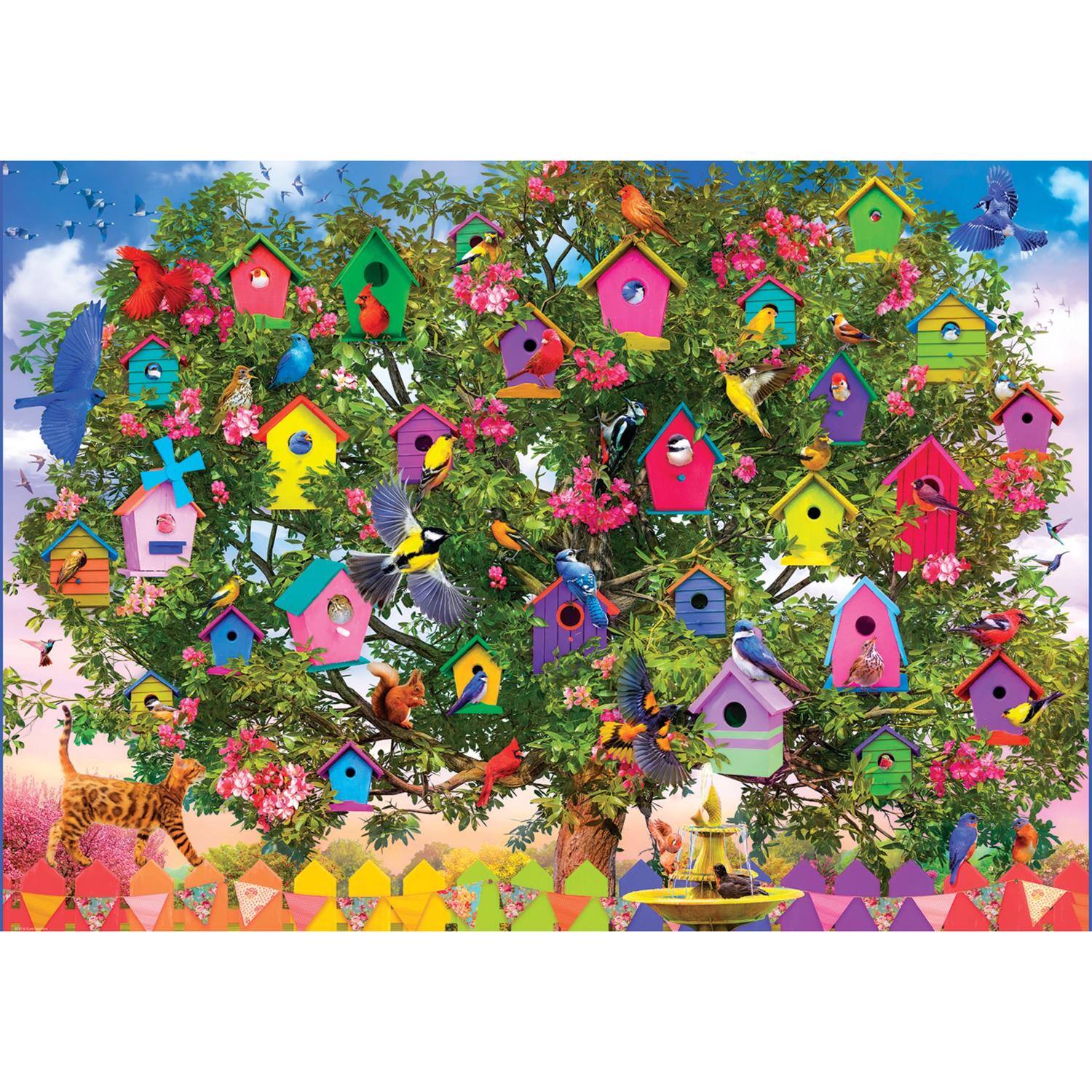 Left. Eurographics - Eurographics Bird House Hotel Puzzle Multicolored 1000 pc.
