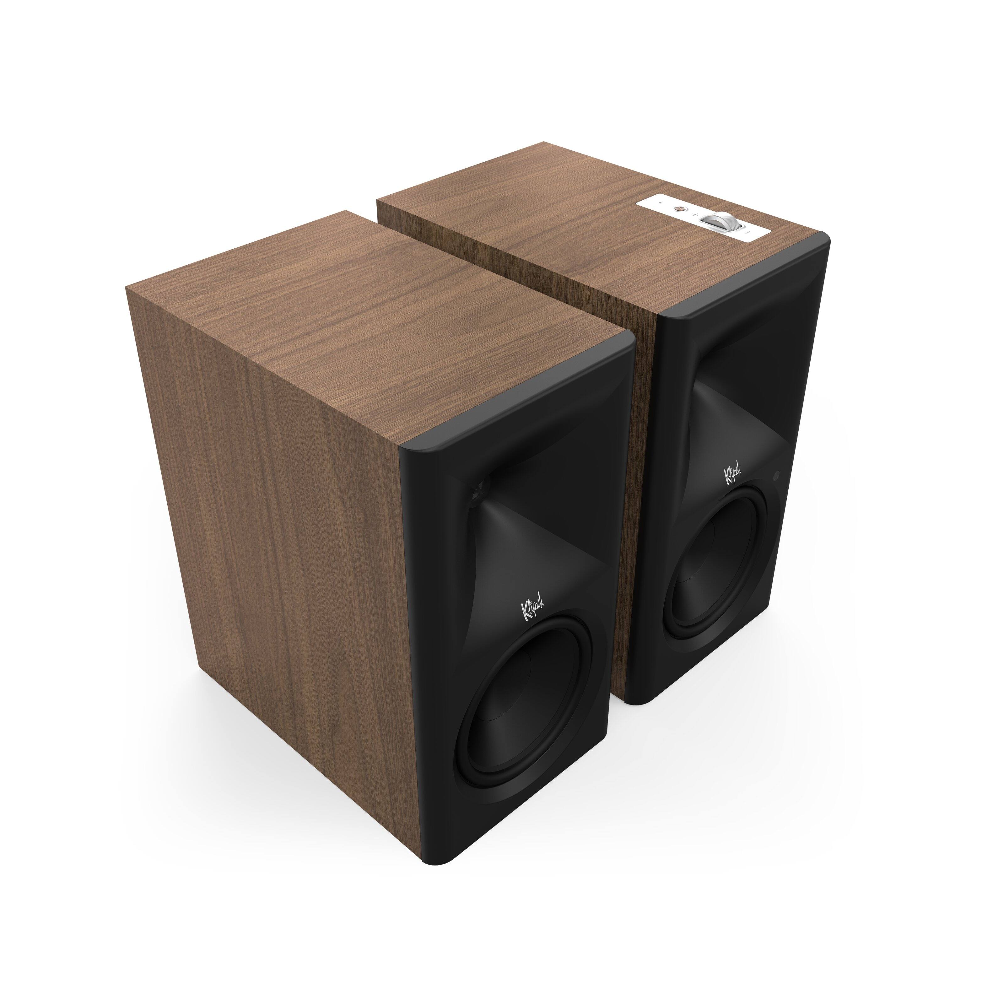 Alt View 2. Klipsch - The Sevens II Powered Bookshelf Speakers (Pair) - Walnut.