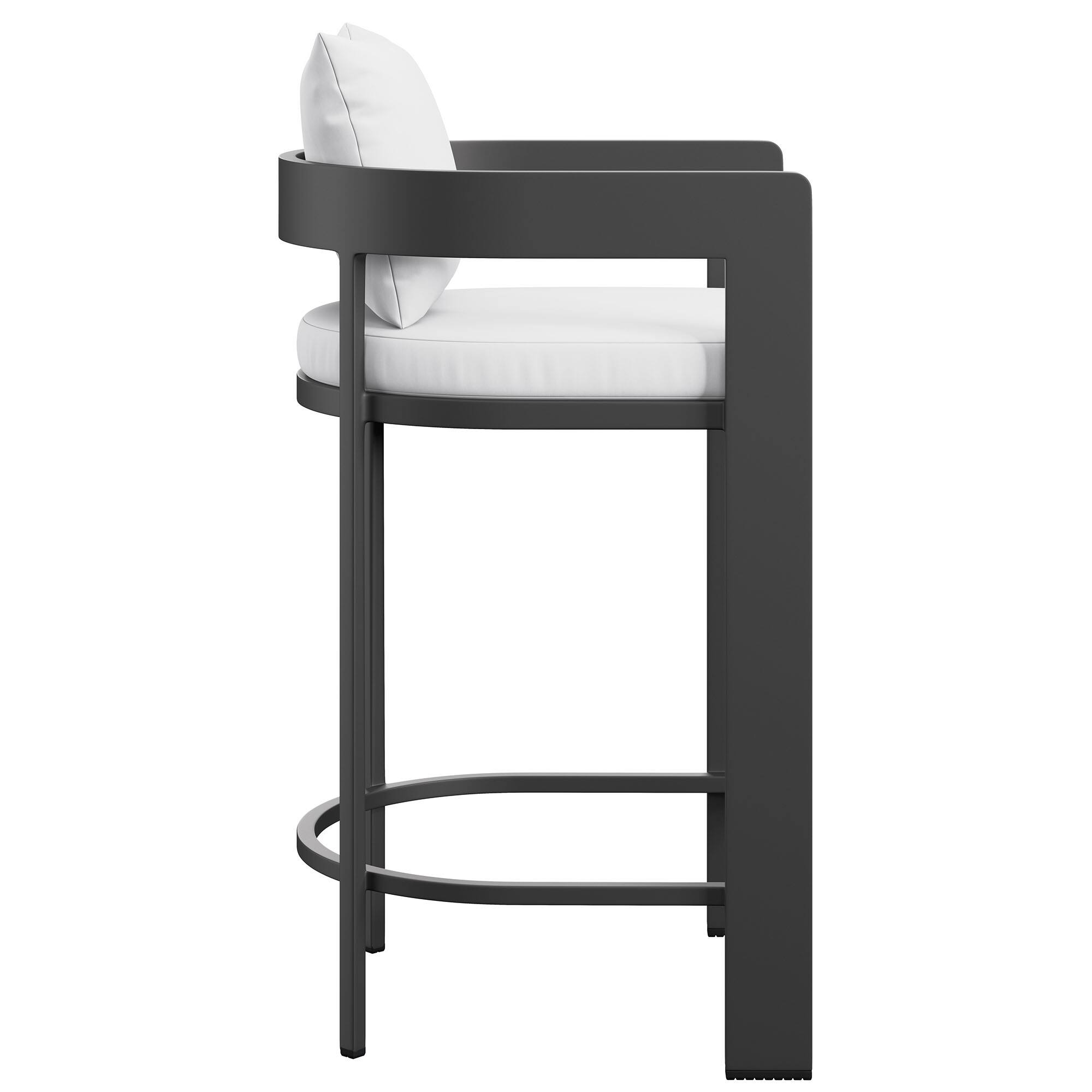 Alt View 2. Modway - Tahoe Outdoor Patio Aluminum Bar Chair by Modway - White.