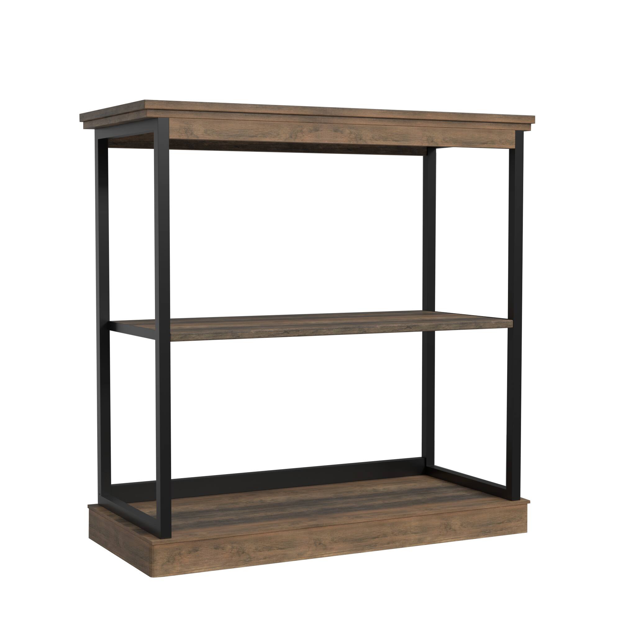 Alt View 8. Danya B - Oslo Contemporary 3-shelf Etagere Bookcase - Black, Brown.