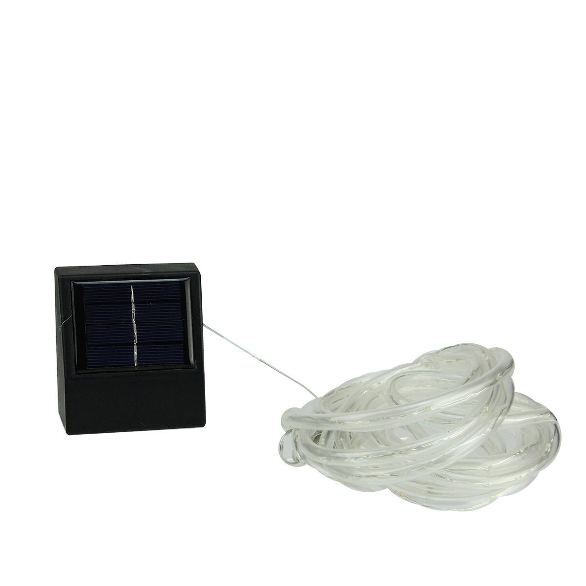 Alt View 1. Northlight - Solar Powered Multi-Function LED Christmas Rope Lights with Timer - Pink - 12' - Clear.