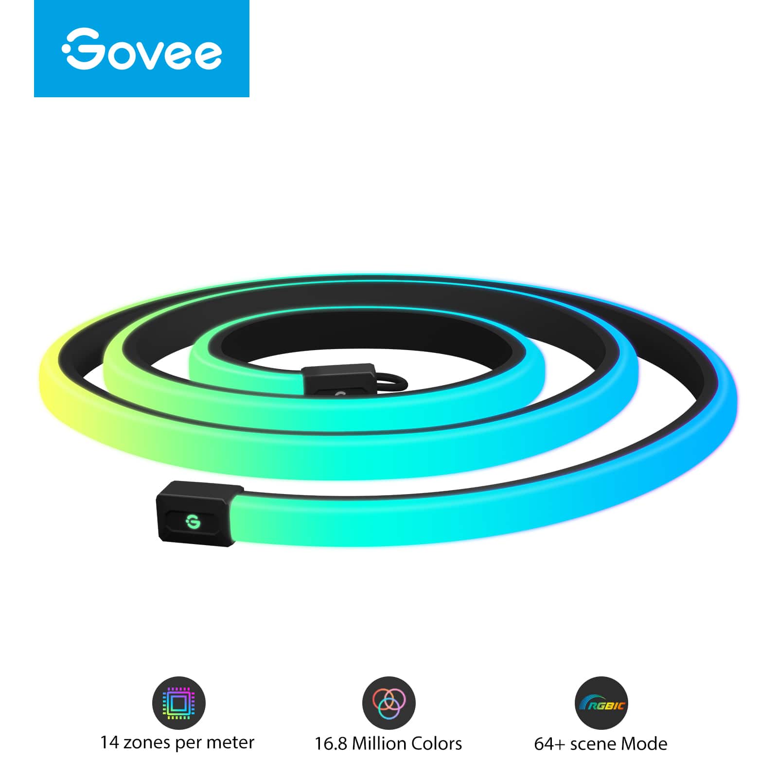 Govee G RGBIC 14 zones per meter 16.8 Million Colors 64+ scene Mode