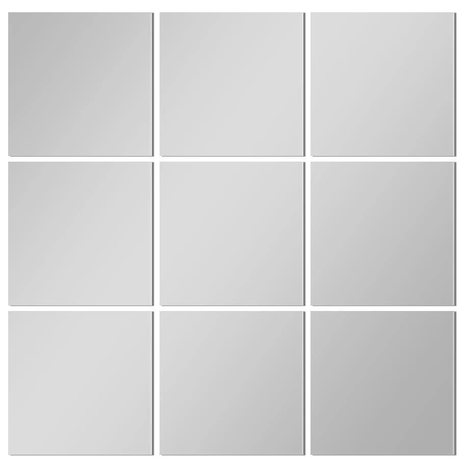 Front. Live At Space - Wall Mirror Tiles 14"x12"x12pcs Full Length Home Gym For Garage Bedroom Living Room Over The Door - Frameless-12"L x 12"W x 4PCS.