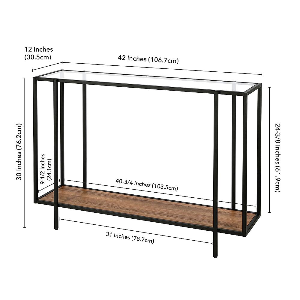 Alt View 13. Camden&Wells - Vireo Console Table - Blackened Bronze/Rustic Oak.