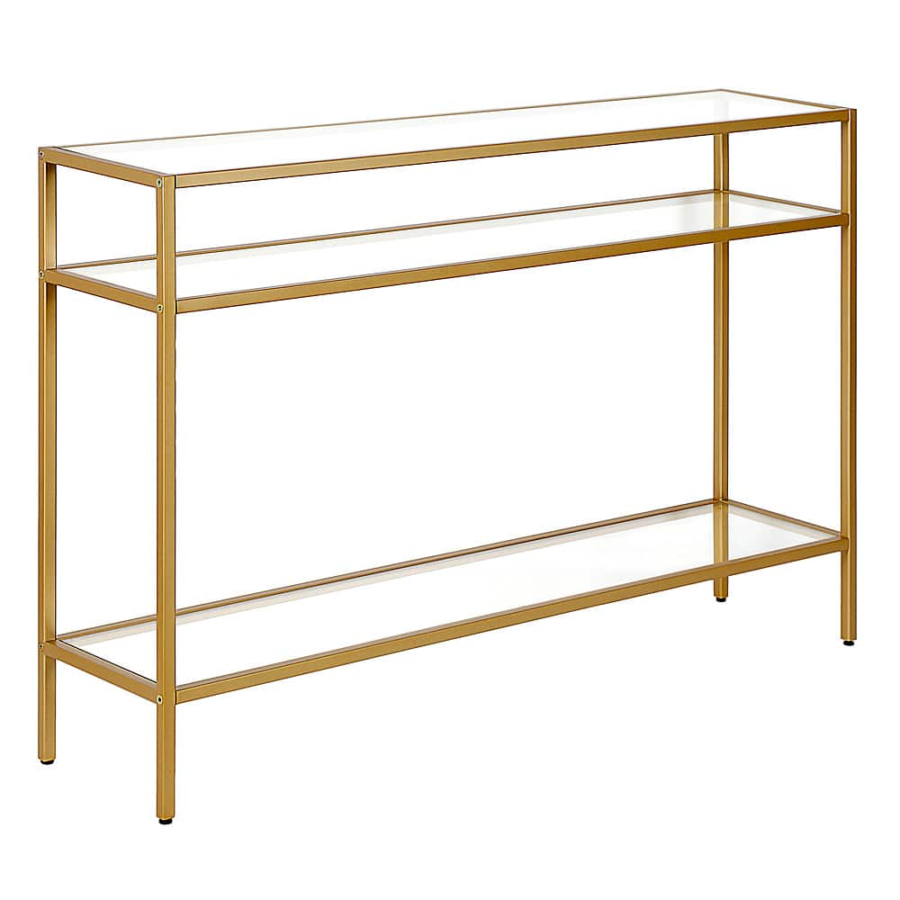 Angle View: Camden&Wells - Siviline Console Table - Brass