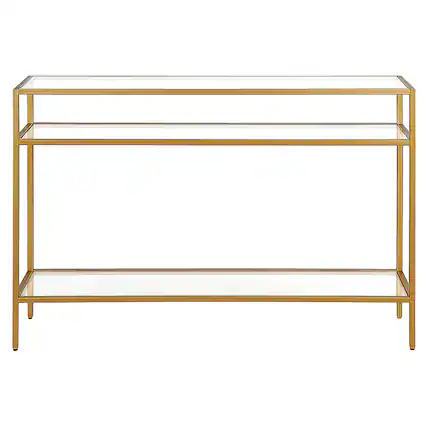 Front. Camden&Wells - Siviline Console Table - Brass.