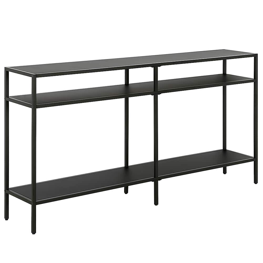 Angle View: Camden&Wells - Sivil 55" Console Table with Steel Shelves - Blackened Bronze