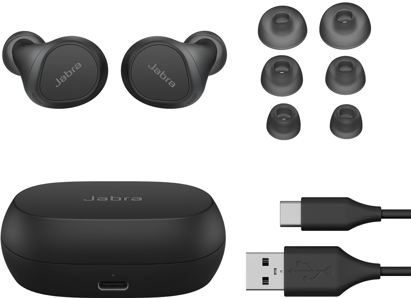 Jabra Elite 7 Pro True Wireless Noise Canceling In-Ear Headphones - Black  for sale online