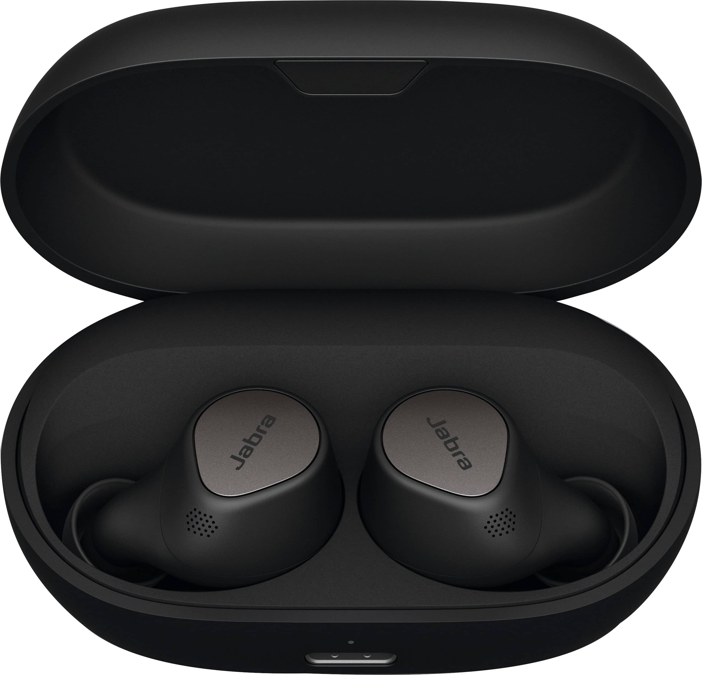 Left View: SaharaCase - Silicone Case for Jabra Elite Active 65t and 75t Headphones - Black