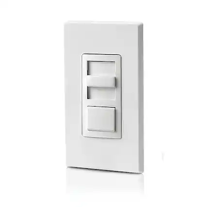 Alt View 1. Leviton - Toggle Slide Universal Dimmer - White.
