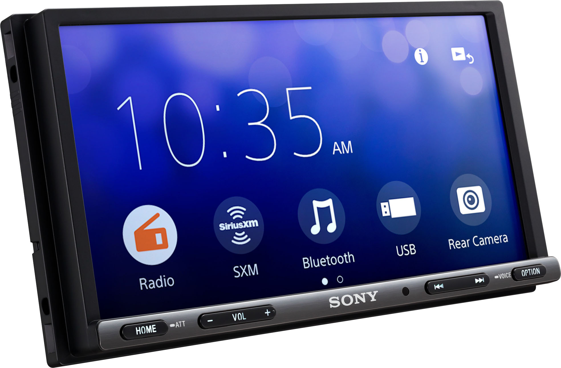 Angle View: Sony - 6.95" Android Auto and Apple CarPlay Bluetooth Digital Media Receiver - Black