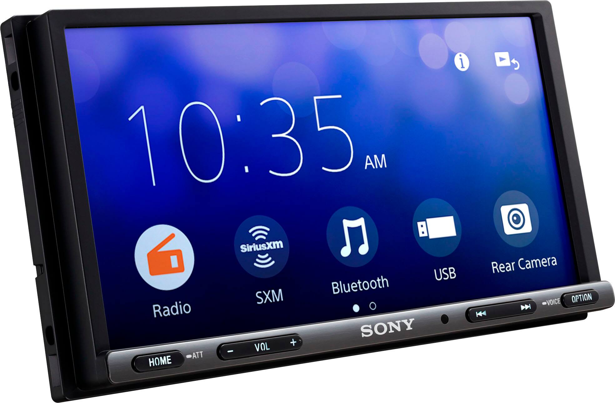 Angle. Sony - 6.95" Android Auto and Apple CarPlay Bluetooth Digital Media Receiver - Black.