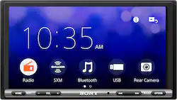 Sony - 6.95" Android Auto and Apple CarPlay Bluetooth Digital Media Receiver - Black - Front_Zoom