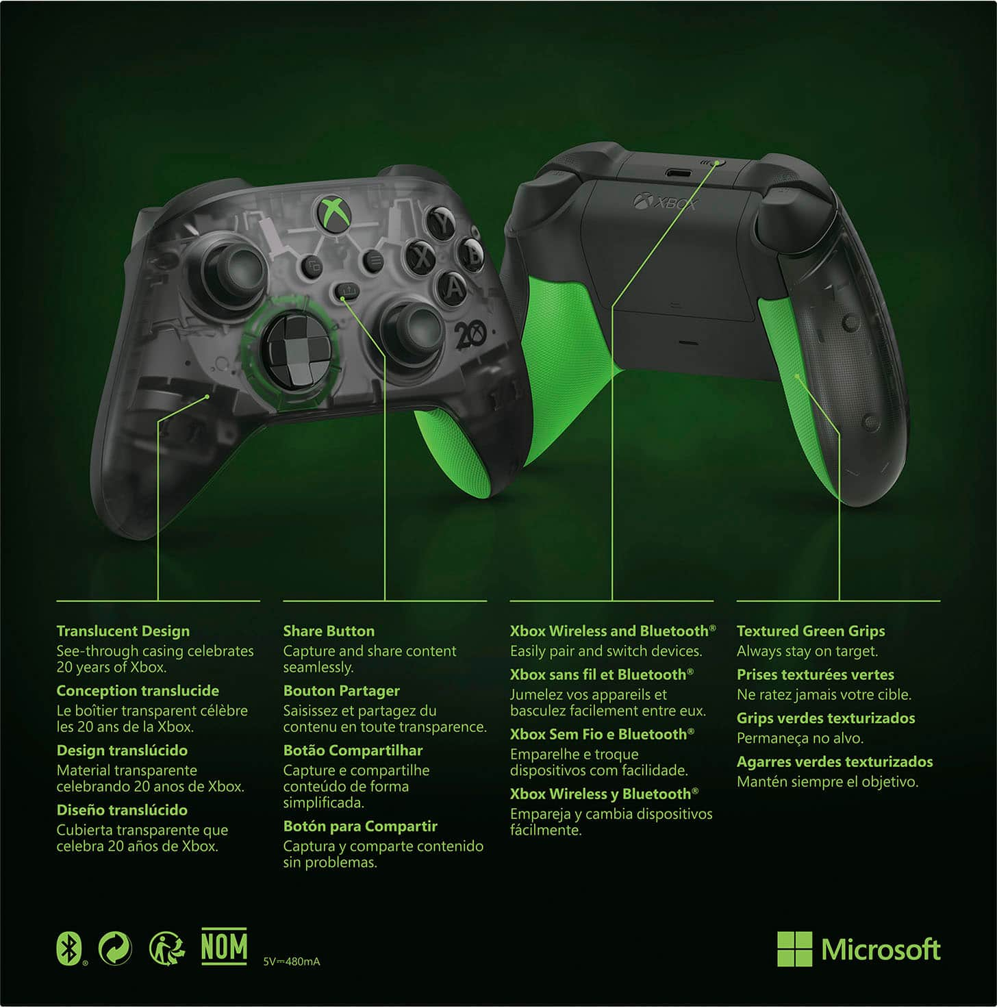 Microsoft Xbox Wireless Controller for Xbox Series X, Xbox Series S, Xbox  One, Windows Devices Stormcloud Vapor Special Edition QAU-00129 - Best Buy