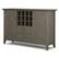 Angle. Simpli Home - Bedford 12-Bottle solid wood 54 in W Sideboard Buffet and Wine Rack - Farmhouse Grey.