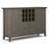 Front. Simpli Home - Bedford 12-Bottle solid wood 54 in W Sideboard Buffet and Wine Rack - Farmhouse Grey.