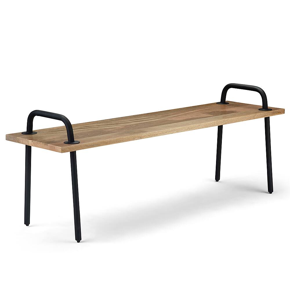 Angle View: Simpli Home - Berkeley Entryway Bench - Natural