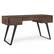 Front. Simpli Home - Lowry Desk with Deep Drawers - Distressed Charcoal Brown.