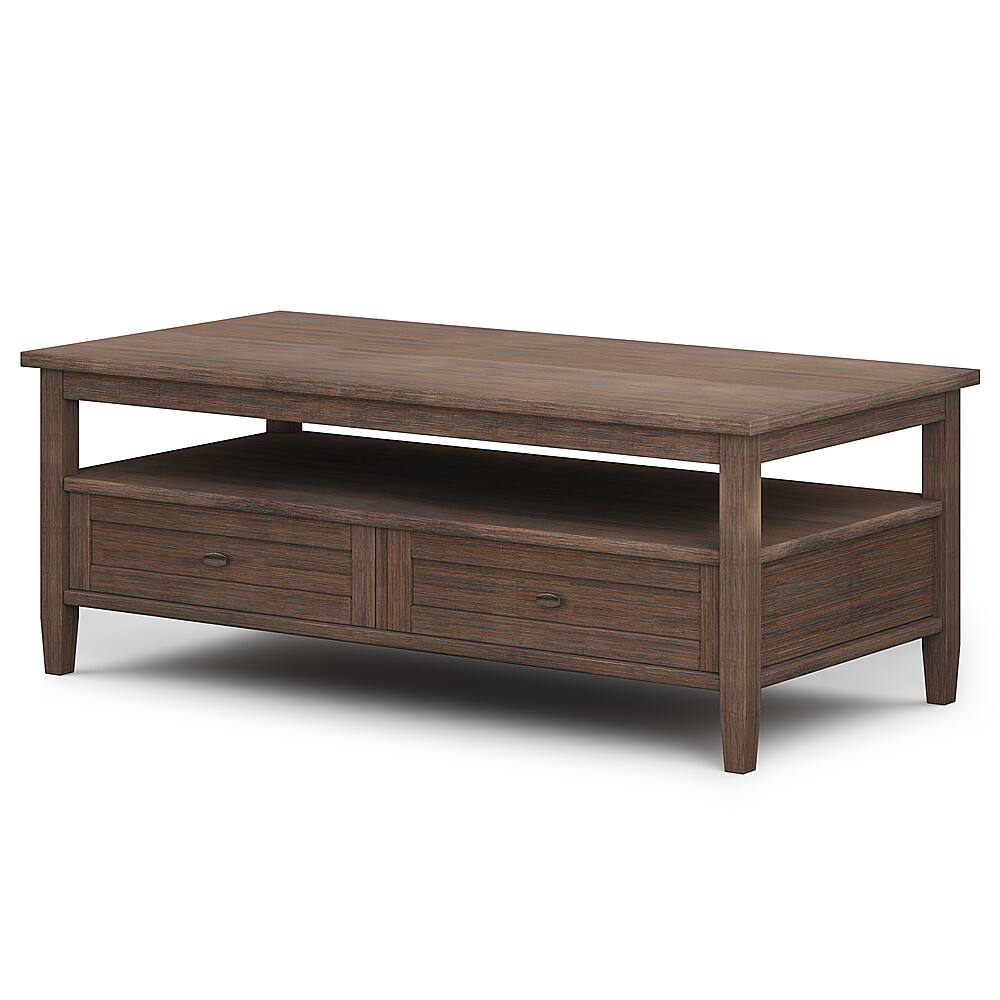 Angle View: Simpli Home - Warm Shaker Coffee Table - Farmhouse Brown