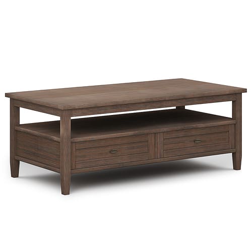 Simpli Home - Warm Shaker Coffee Table - Farmhouse Brown