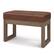 Angle. Simpli Home - Milltown Footstool Small Ottoman Bench - Distressed Saddle Brown.
