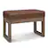 Front. Simpli Home - Milltown Footstool Small Ottoman Bench - Distressed Saddle Brown.