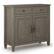 Front. Simpli Home - Connaught solid wood 40 inch Wide Traditional Entryway Storage Cabinet - Farmhouse Grey.