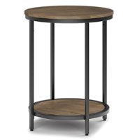 Simpli Home - Jenna Round Side Table - Warm Grey - Front_Zoom