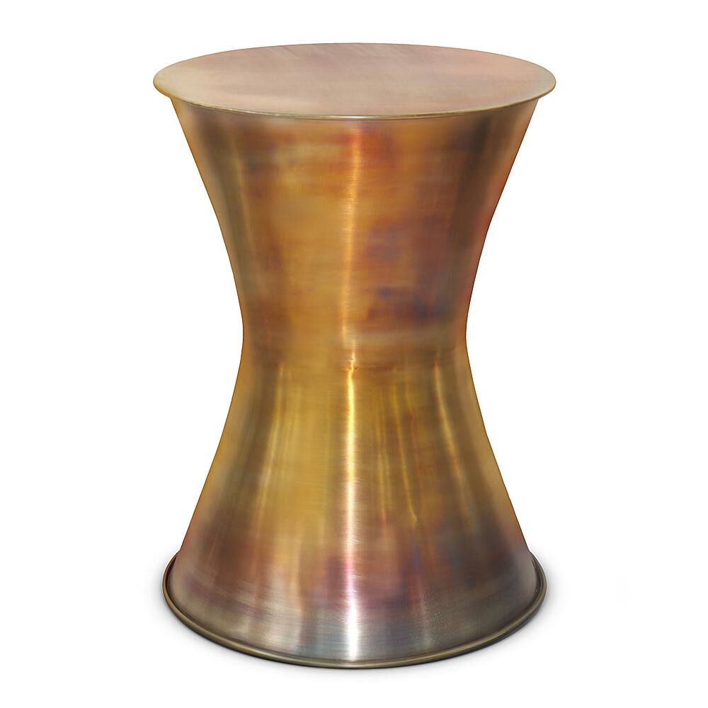 Angle View: Simpli Home - Kenton Metal Side Table - Tarnished Brass