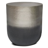 Simpli Home - Nova Metal Side Table - Silver Ombre - Front_Zoom