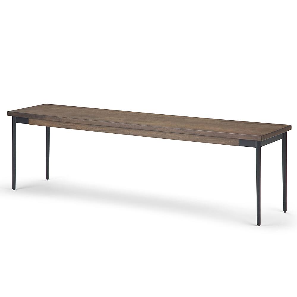 Angle View: Simpli Home - Stockton Bench - Warm Medium Brown