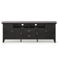 Alt View Zoom 2. Simpli Home - Redmond Solid Wood 72 inch Wide Transitional TV Media Stand For TVs up to 80 inches - Hickory Brown.